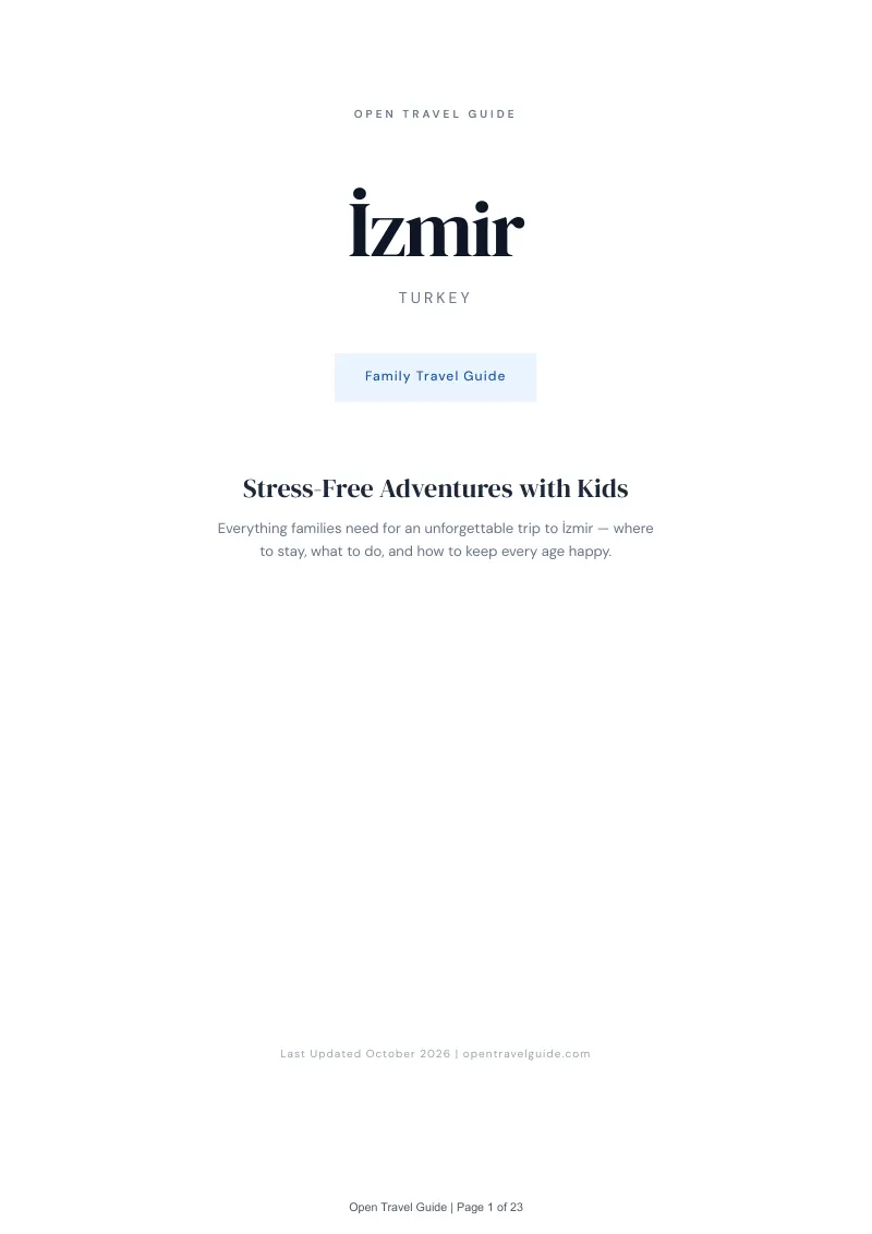 İZmir Family Travel Guide: Cover