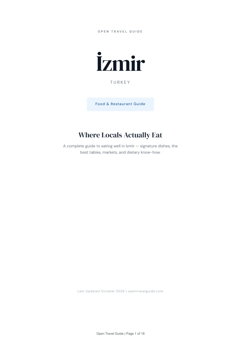 İZmir Food & Restaurant Guide: Cover