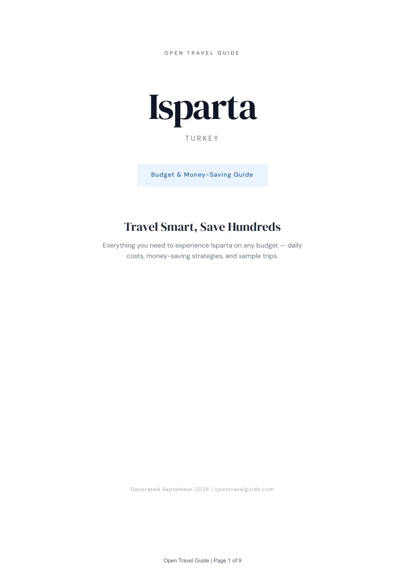 Isparta Complete Travel Bundle: Budget guide · Cover