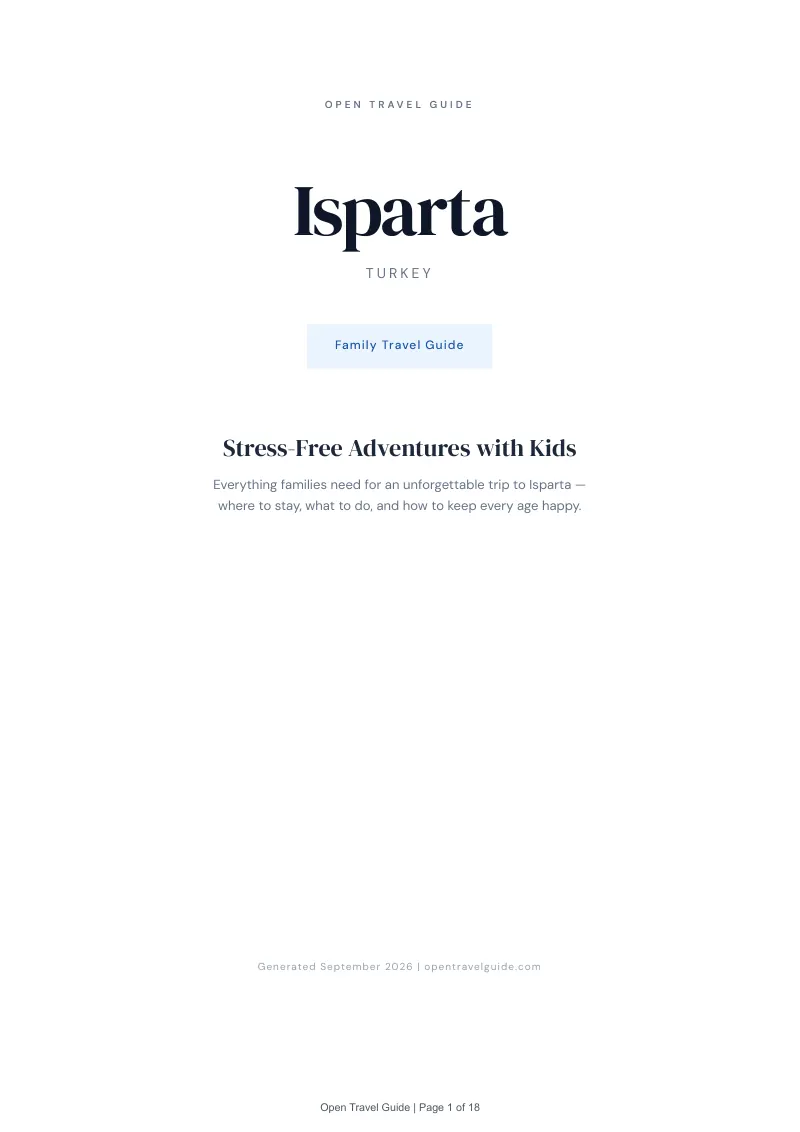 Isparta Complete Travel Bundle: Family guide · Cover