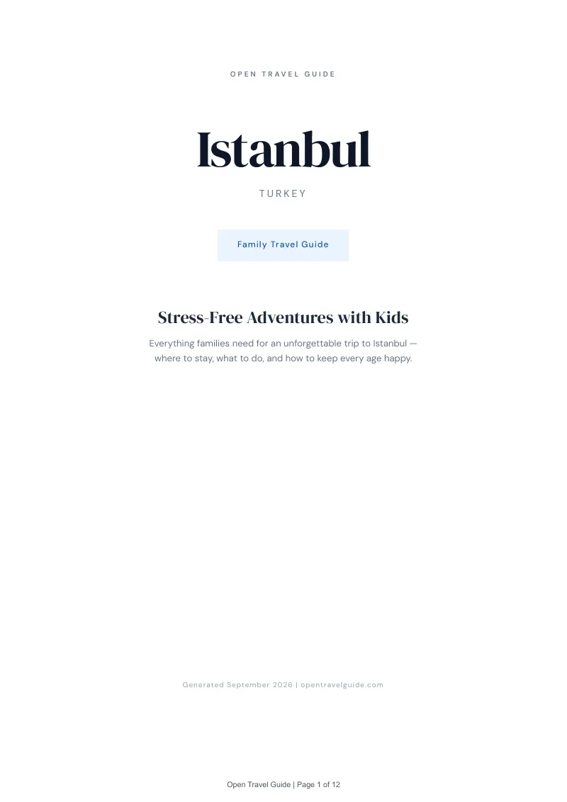 Istanbul Complete Travel Bundle: Family guide · Cover