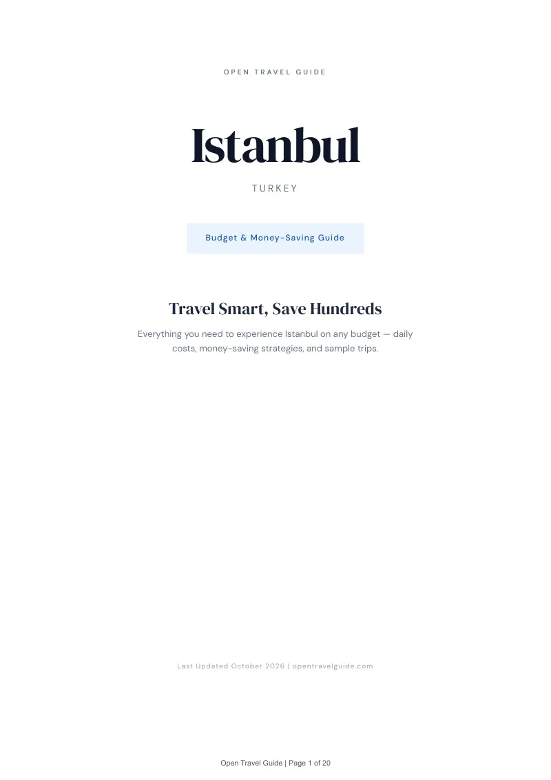 Istanbul Budget & Money-Saving Guide: Cover