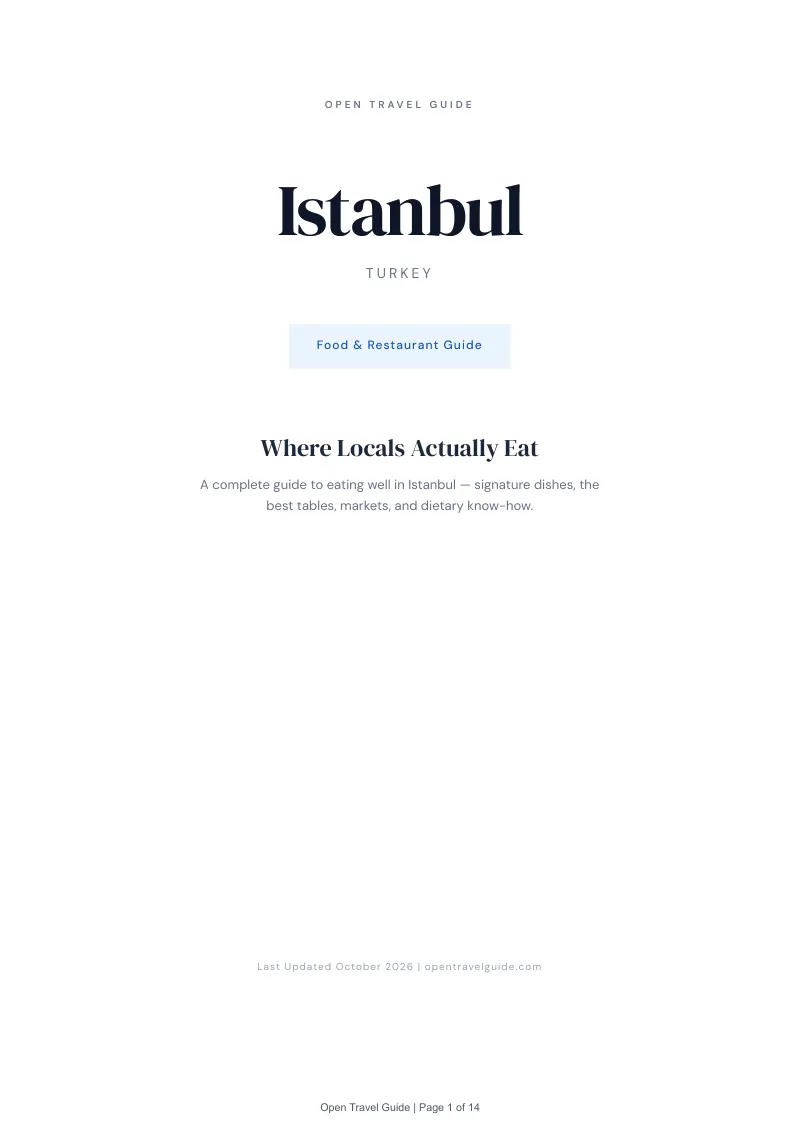 Istanbul Food & Restaurant Guide: Cover