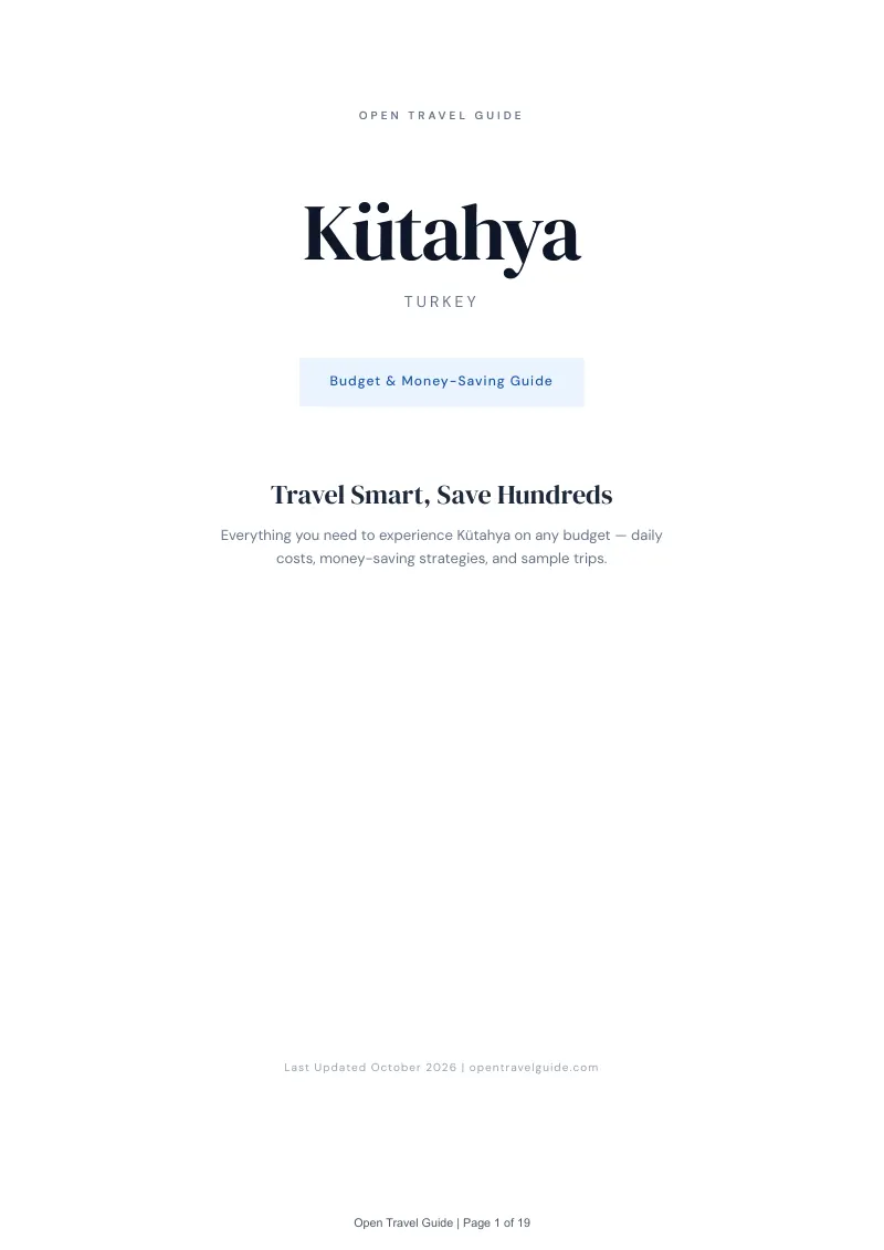 Kütahya Budget & Money-Saving Guide: Cover
