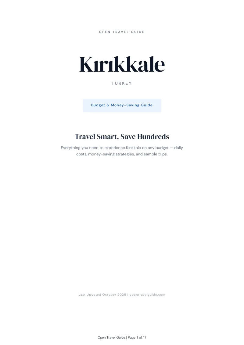 Kırıkkale Budget & Money-Saving Guide: Cover