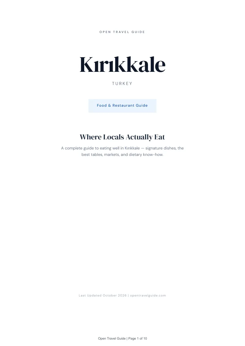 Kırıkkale Food & Restaurant Guide: Cover