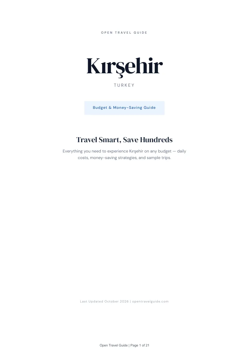 Kırşehir Budget & Money-Saving Guide: Cover