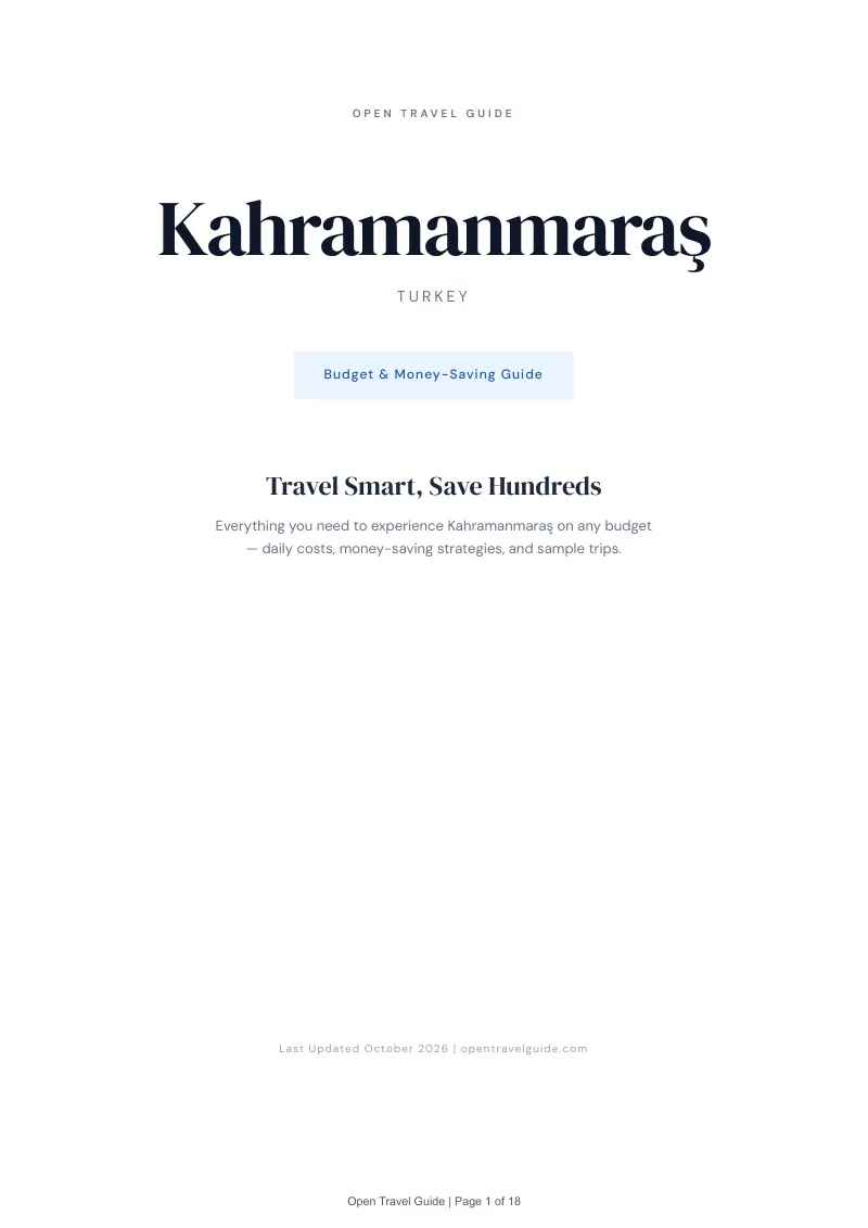 Kahramanmaraş Budget & Money-Saving Guide: Cover