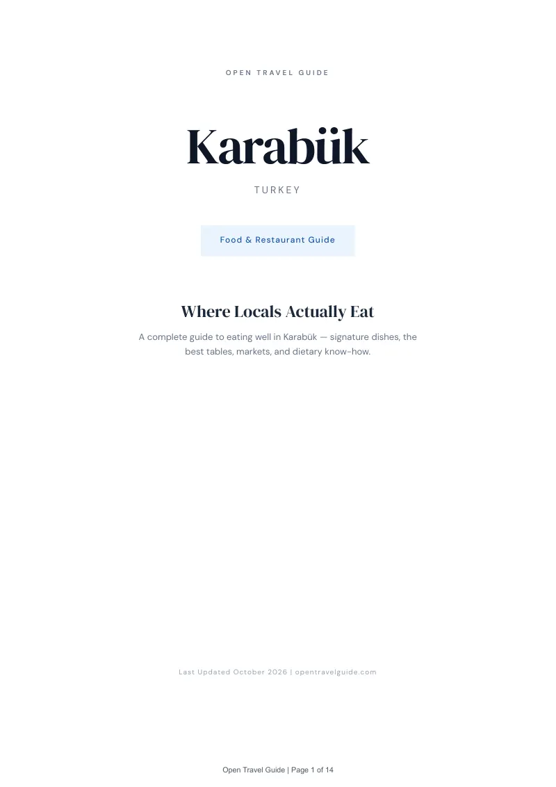 Karabük Food & Restaurant Guide: Cover