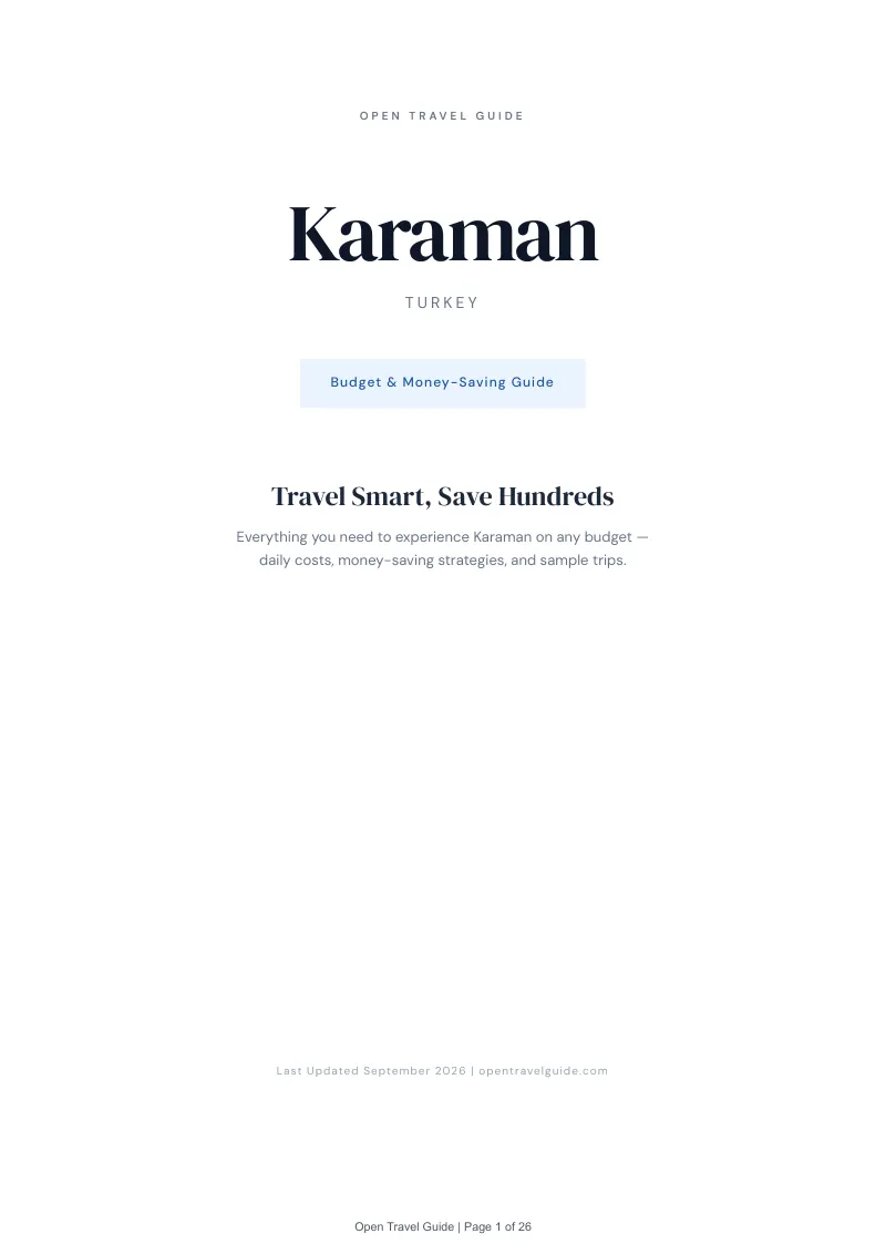 Karaman Complete Travel Bundle: Budget guide · Cover