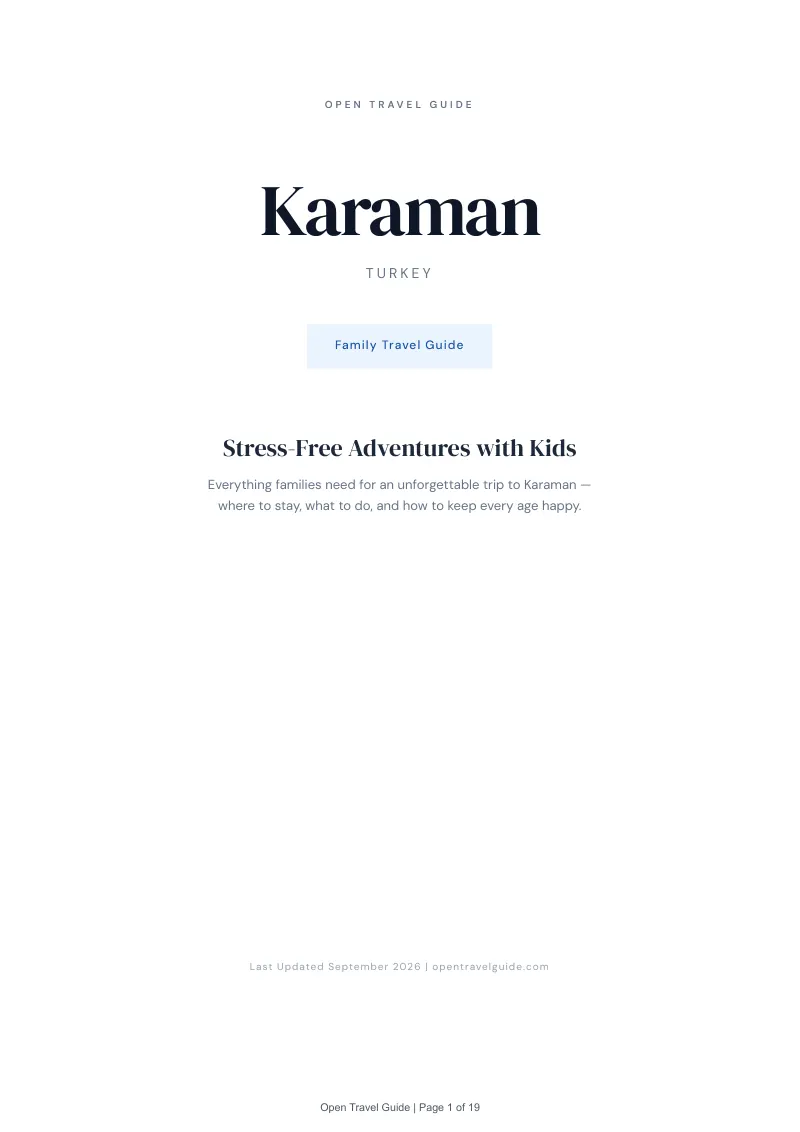 Karaman Complete Travel Bundle: Family guide · Cover