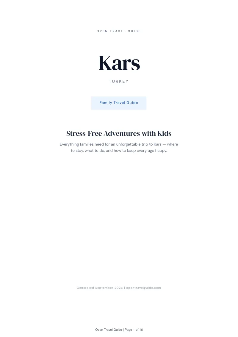 Kars Complete Travel Bundle: Family guide · Cover
