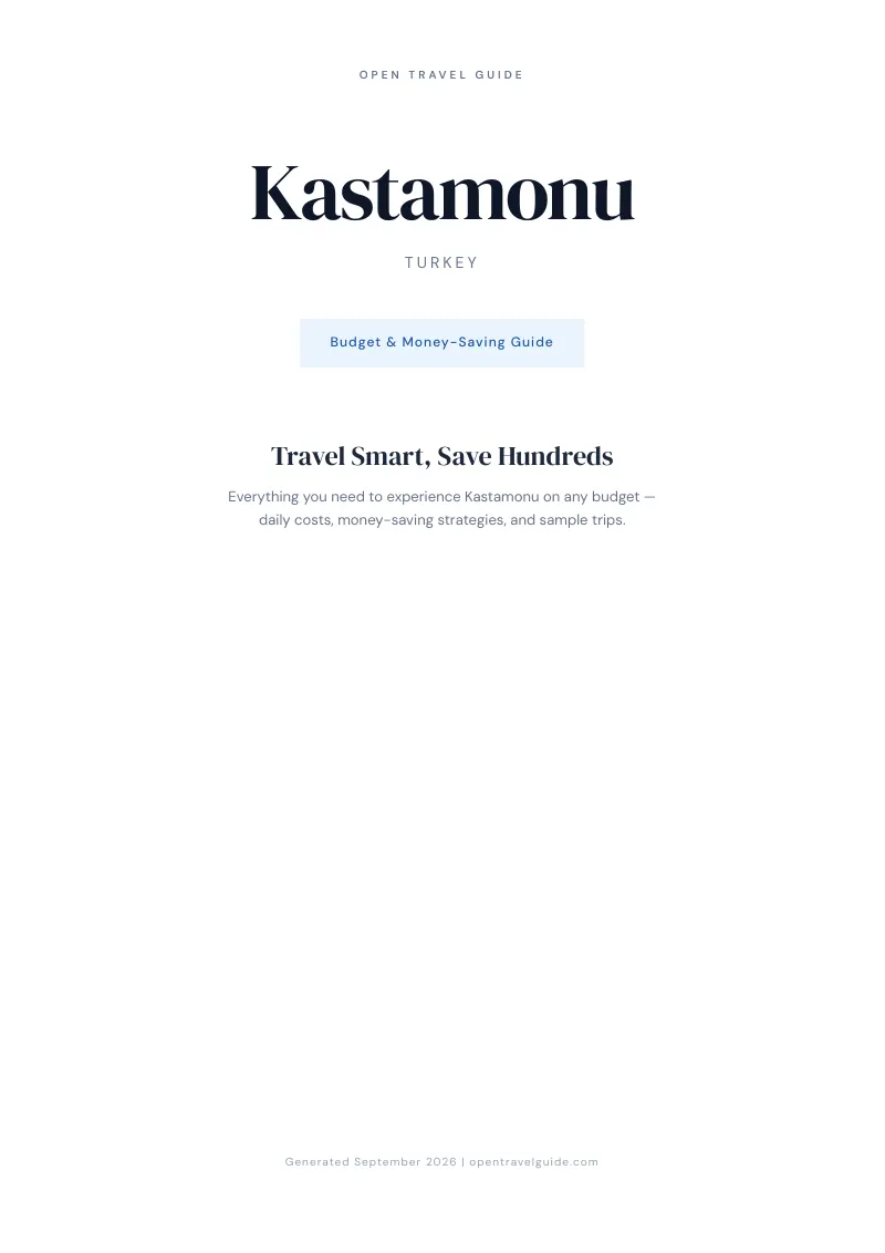 Kastamonu Complete Travel Bundle: Budget guide · Cover