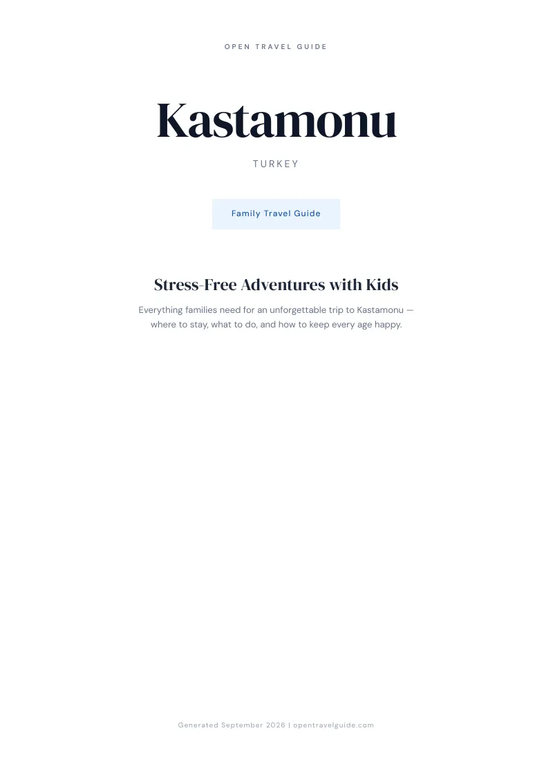 Kastamonu Complete Travel Bundle: Family guide · Cover
