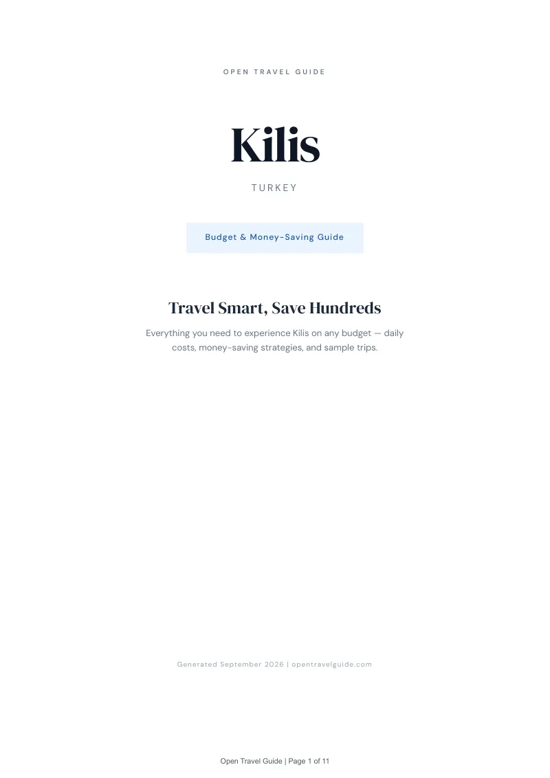 Kilis Complete Travel Bundle: Budget guide · Cover