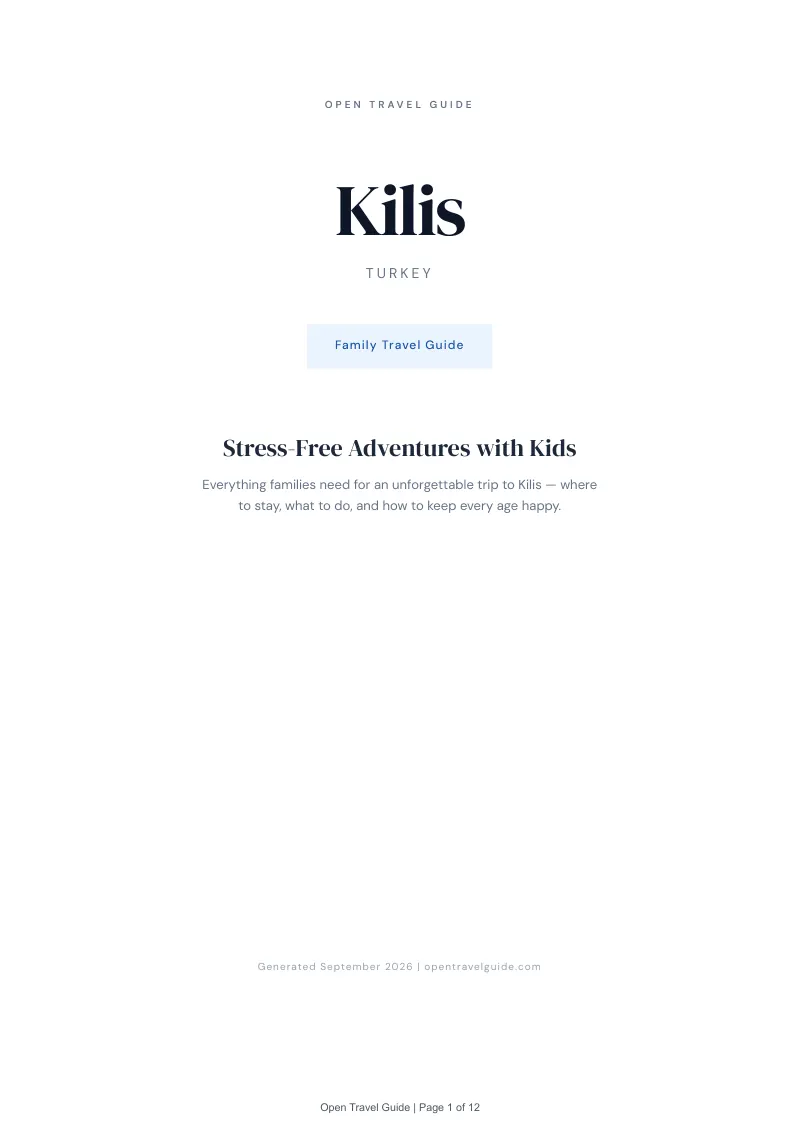 Kilis Complete Travel Bundle: Family guide · Cover