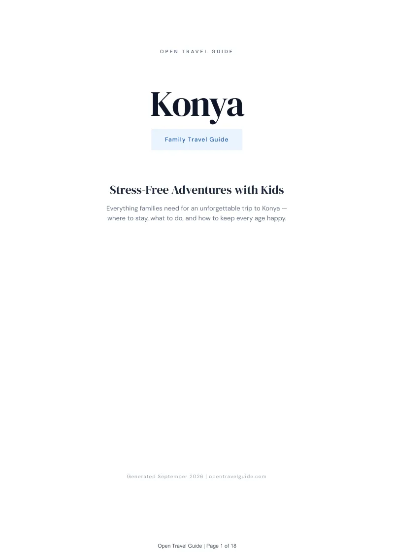 Konya Complete Travel Bundle: Family guide · Cover