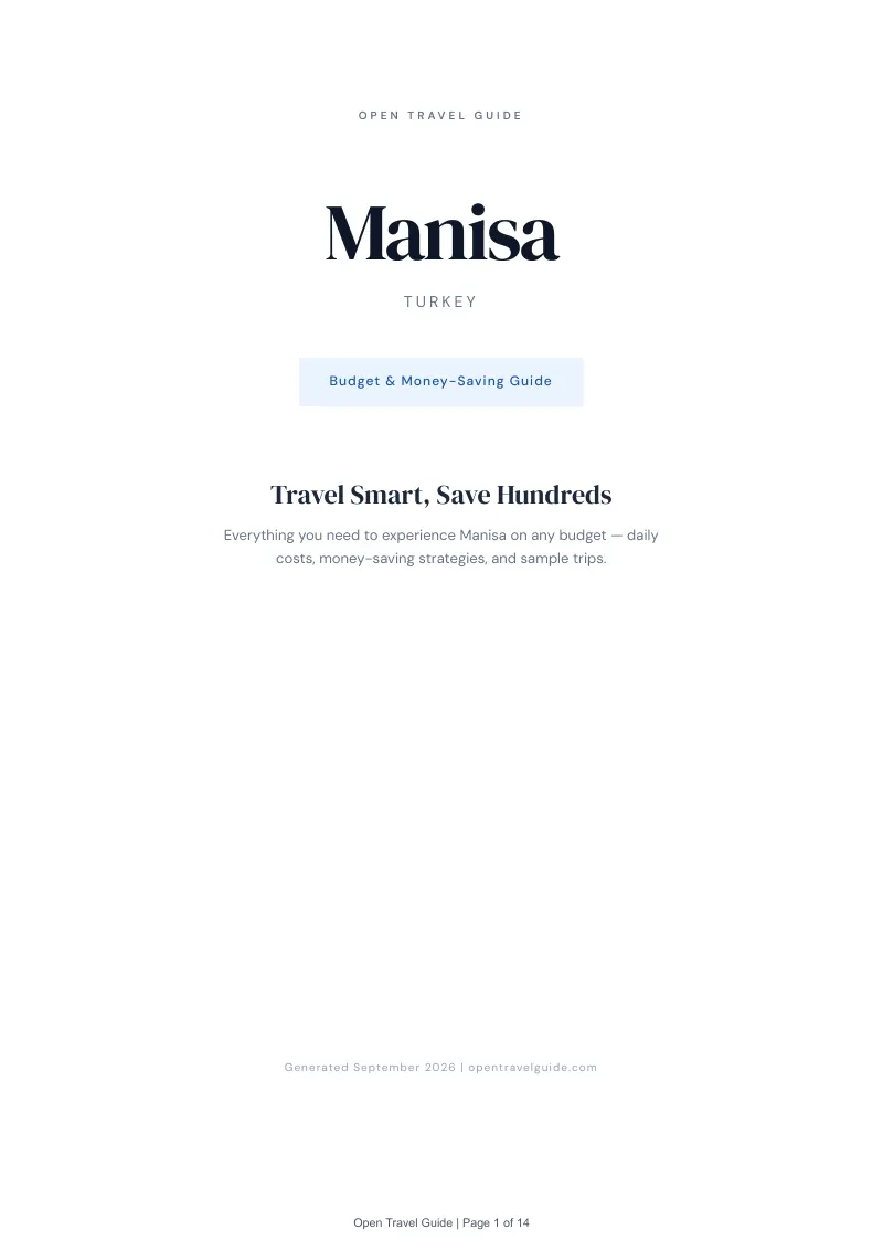 Manisa Complete Travel Bundle: Budget guide · Cover