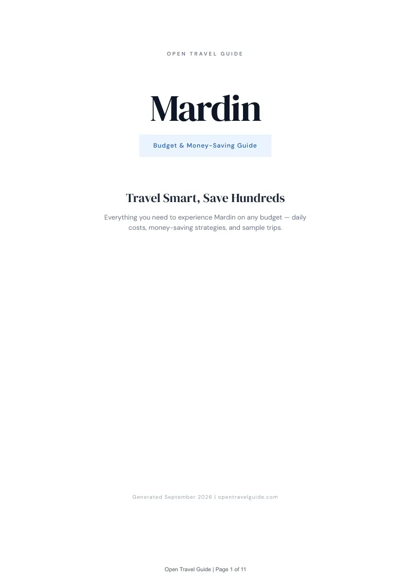 Mardin Complete Travel Bundle: Budget guide · Cover