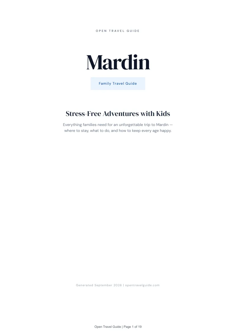 Mardin Complete Travel Bundle: Family guide · Cover