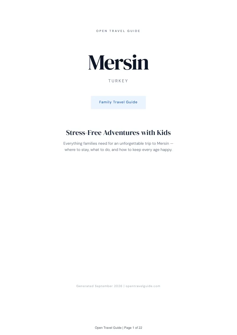 Mersin Complete Travel Bundle: Family guide · Cover