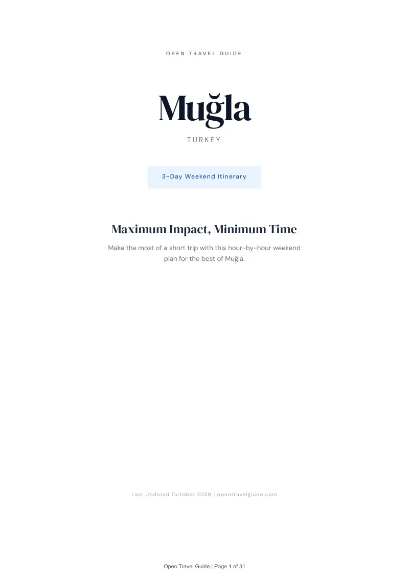 Muğla 3-Day Weekend Itinerary: Cover