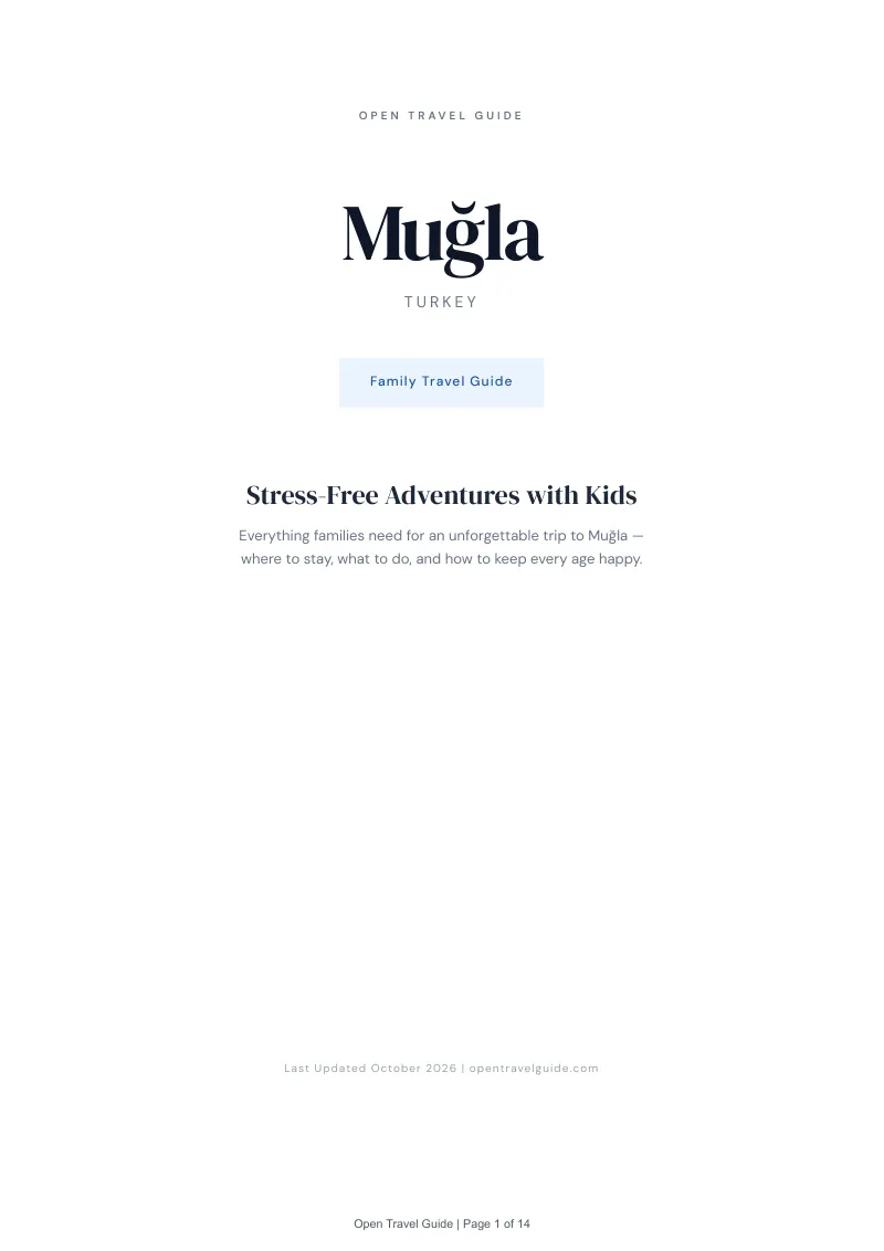 Muğla Family Travel Guide: Cover