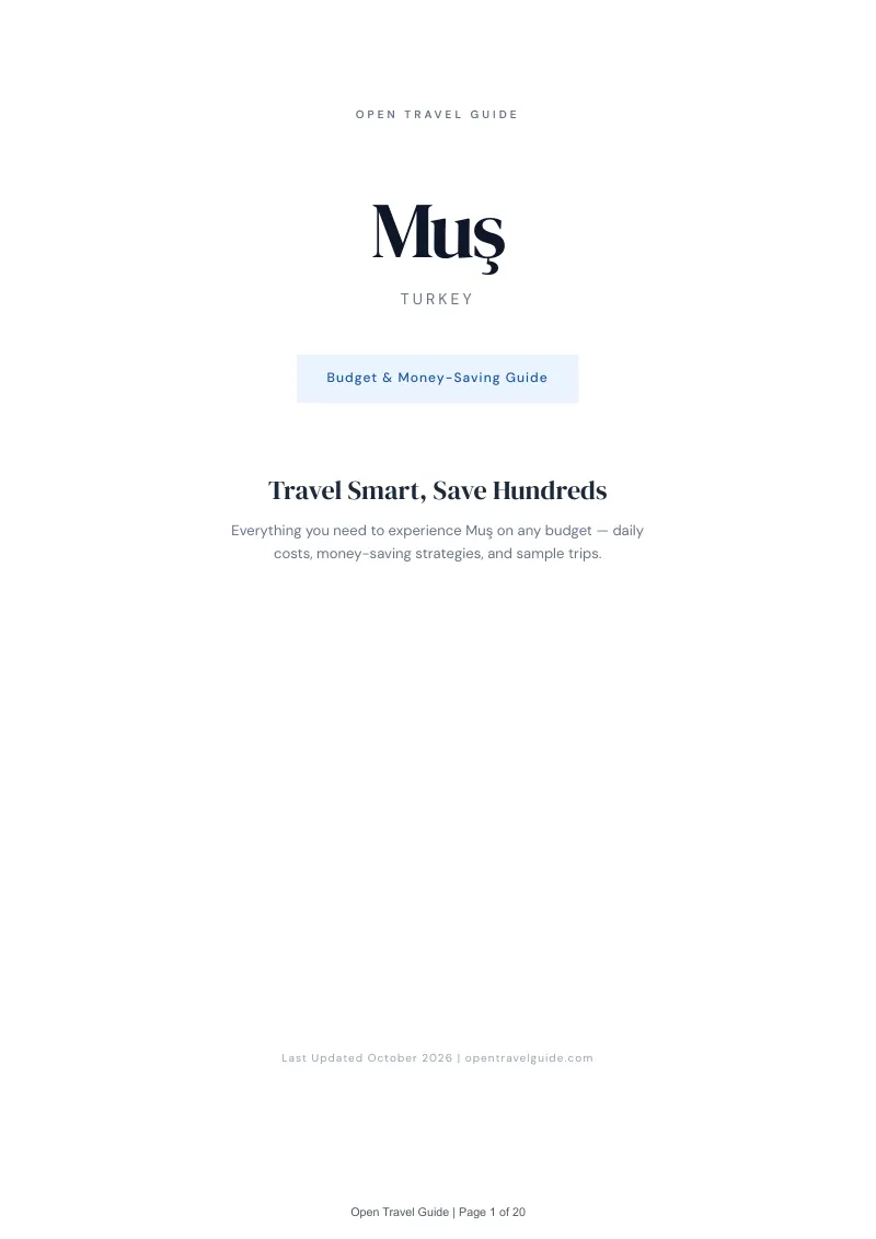 Muş Budget & Money-Saving Guide: Cover