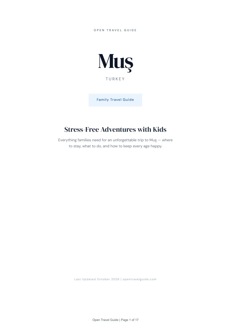 Muş Family Travel Guide: Cover