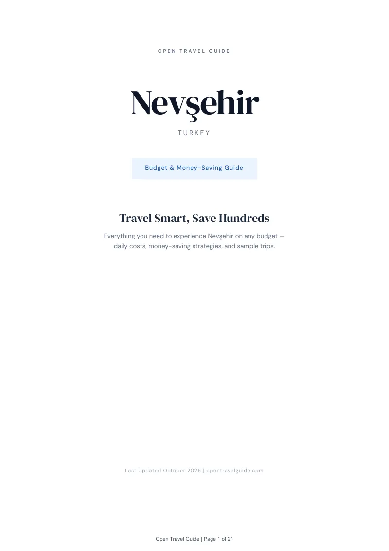 Nevşehir Budget & Money-Saving Guide: Cover