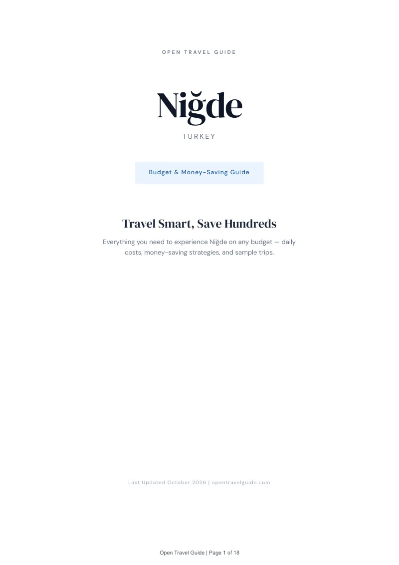 Niğde Budget & Money-Saving Guide: Cover
