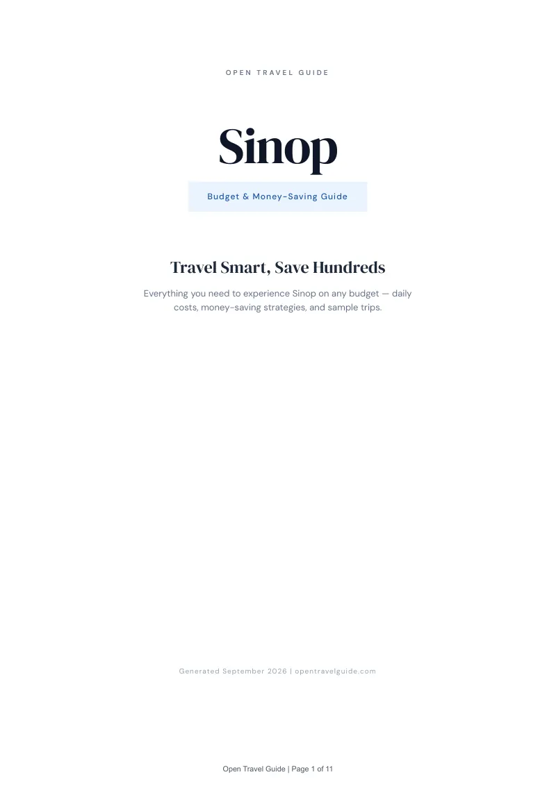 Sinop Complete Travel Bundle: Budget guide · Cover