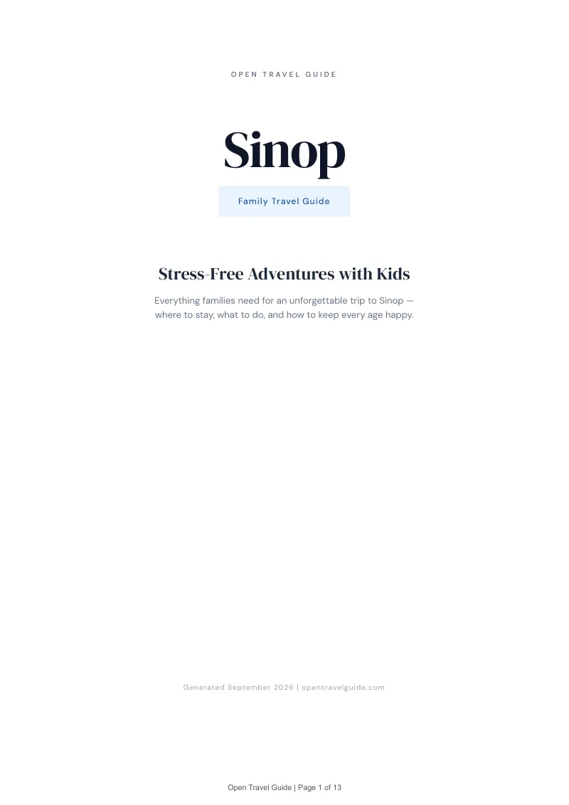 Sinop Complete Travel Bundle: Family guide · Cover