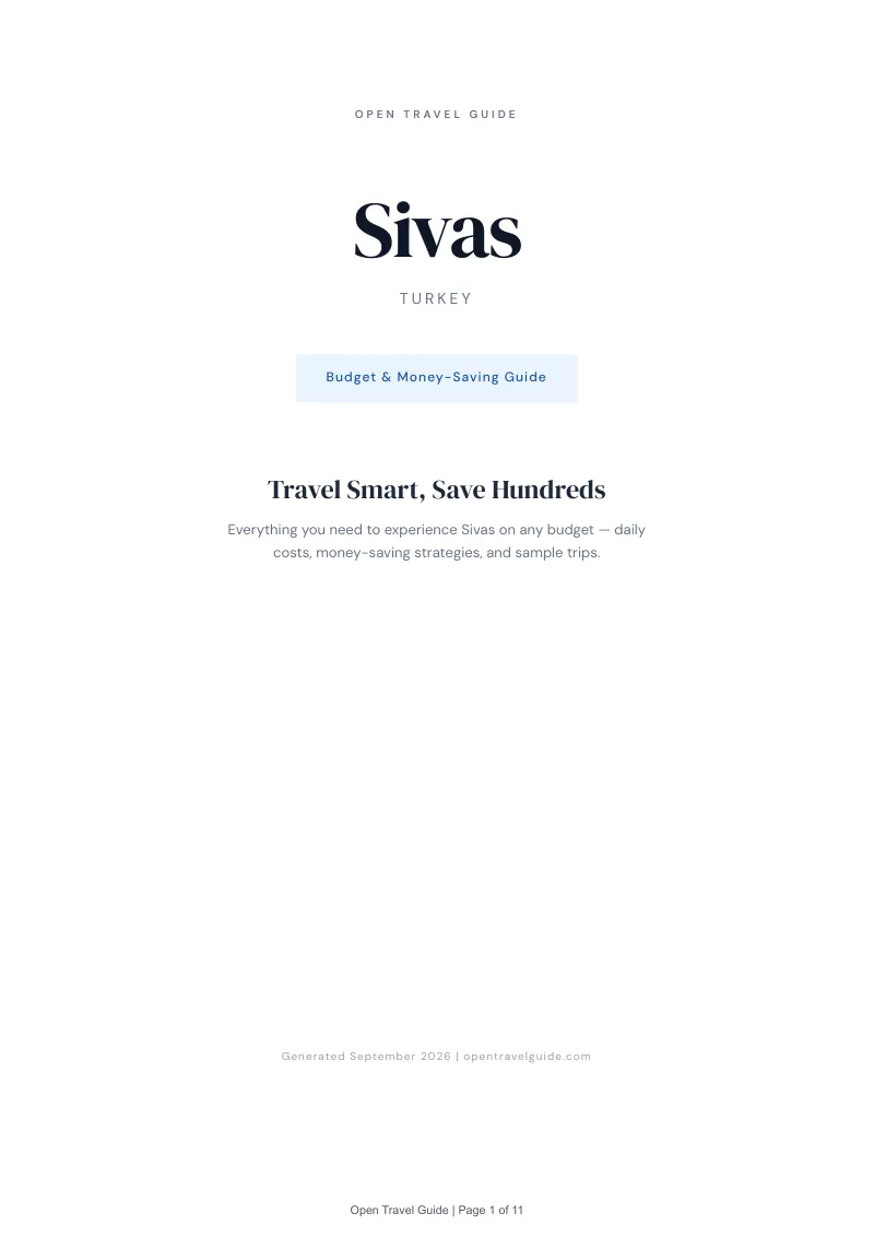 Sivas Complete Travel Bundle: Budget guide · Cover
