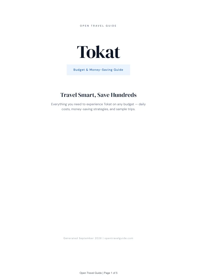 Tokat Complete Travel Bundle: Budget guide · Cover
