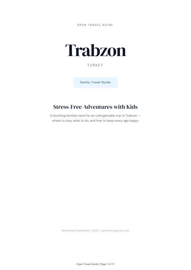 Trabzon Complete Travel Bundle: Family guide · Cover