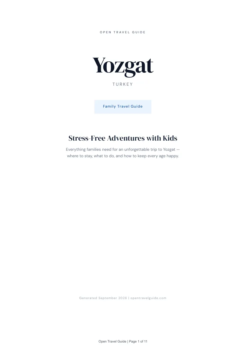 Yozgat Complete Travel Bundle: Family guide · Cover