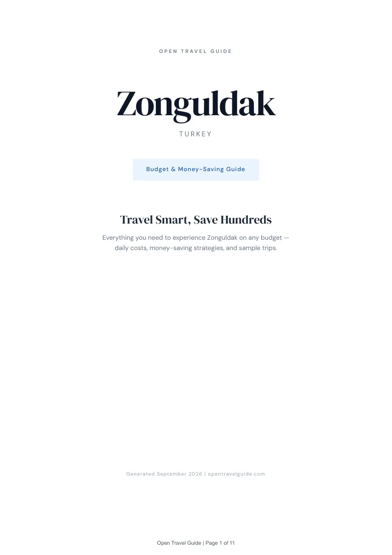Zonguldak Complete Travel Bundle: Budget guide · Cover