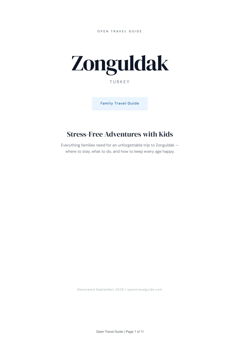 Zonguldak Complete Travel Bundle: Family guide · Cover