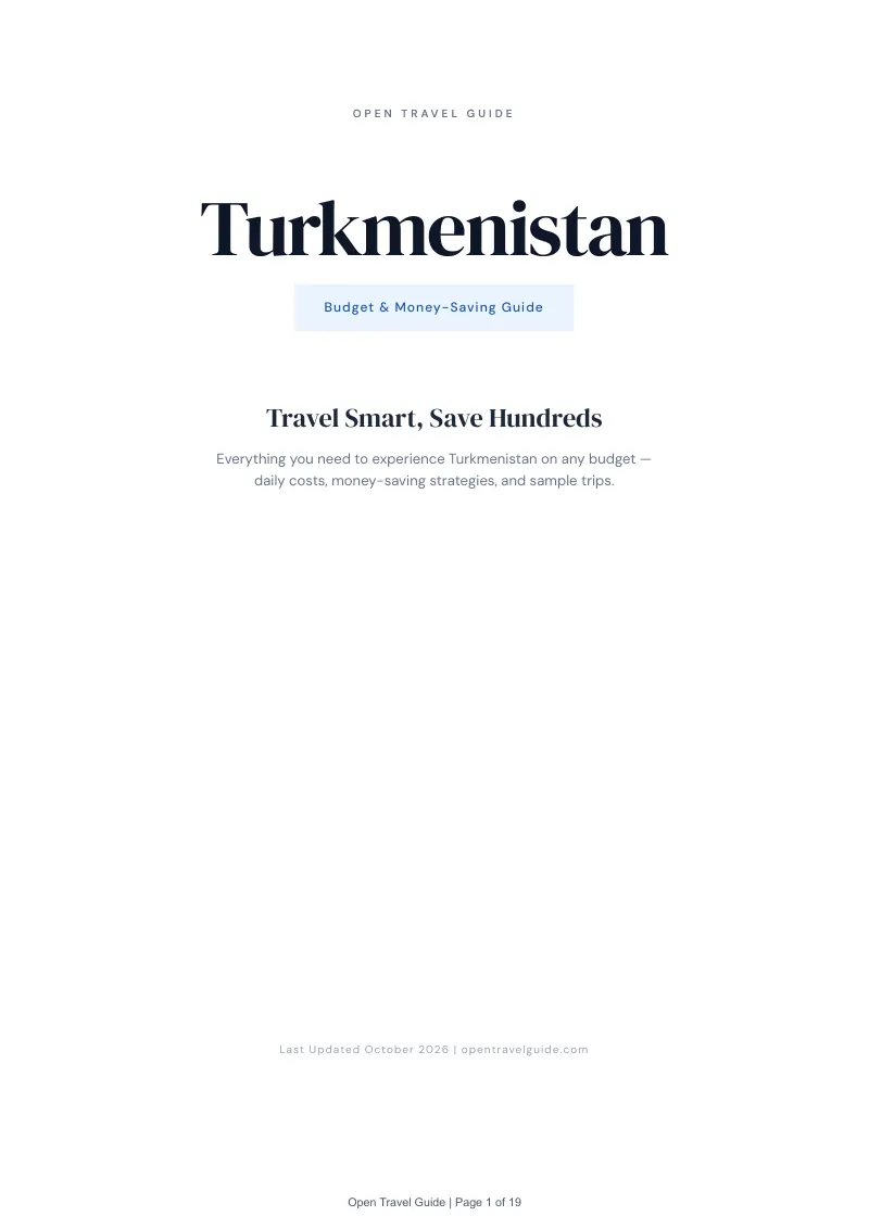 Turkmenistan Budget & Money-Saving Guide: Cover