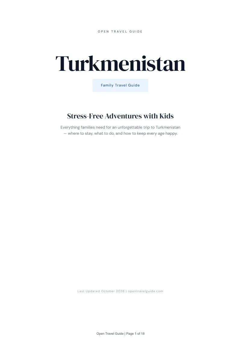 Turkmenistan Family Travel Guide: Cover