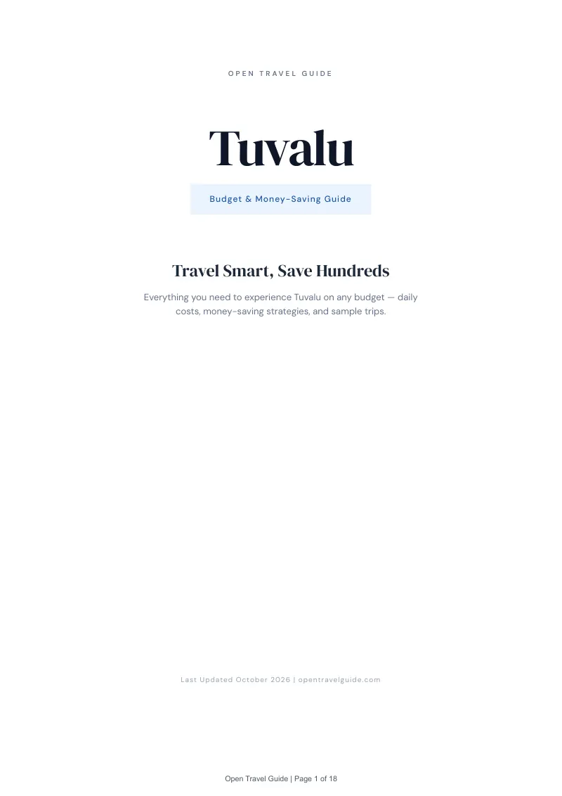 Tuvalu Budget & Money-Saving Guide: Cover