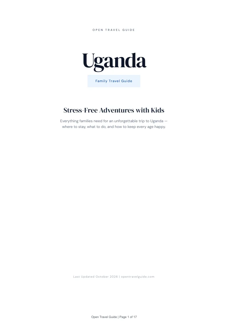 Uganda Family Travel Guide: Cover