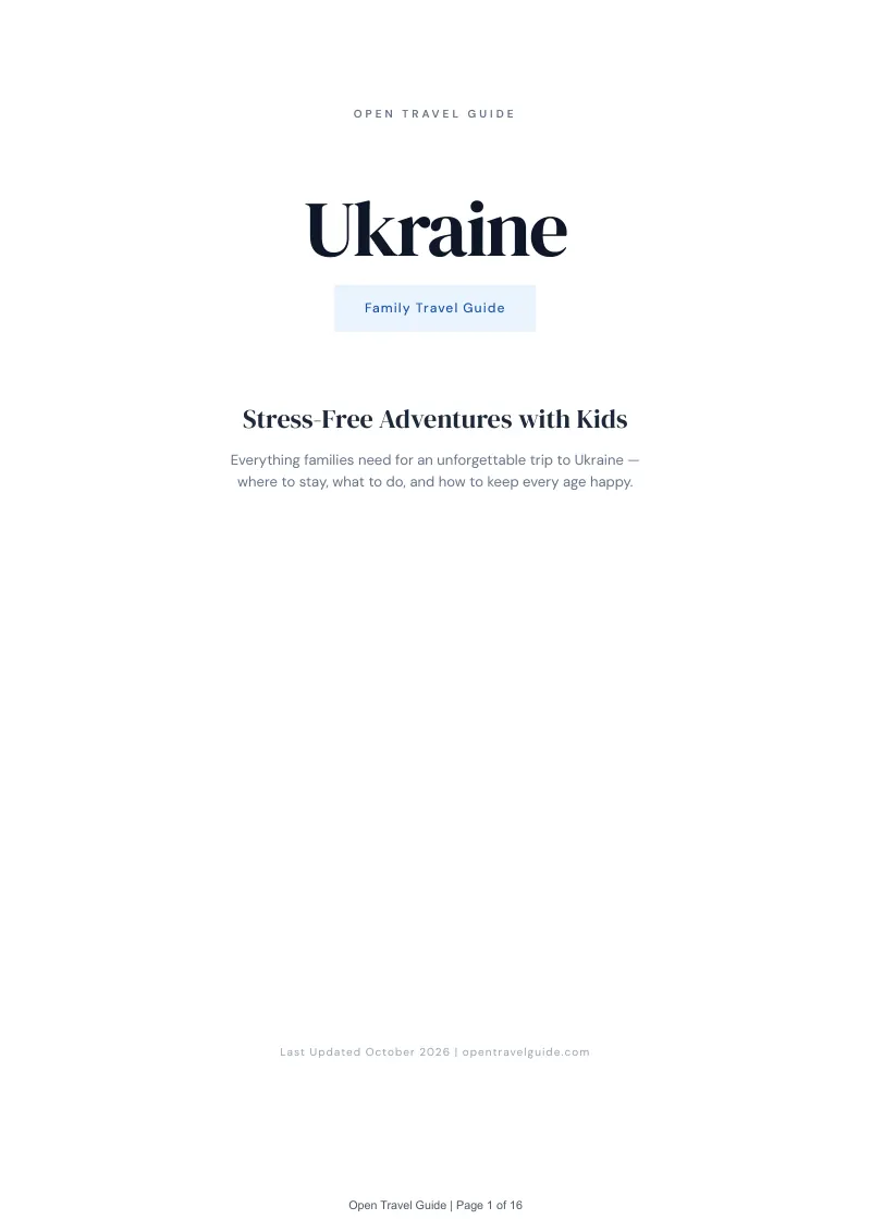 Ukraine Family Travel Guide: Cover