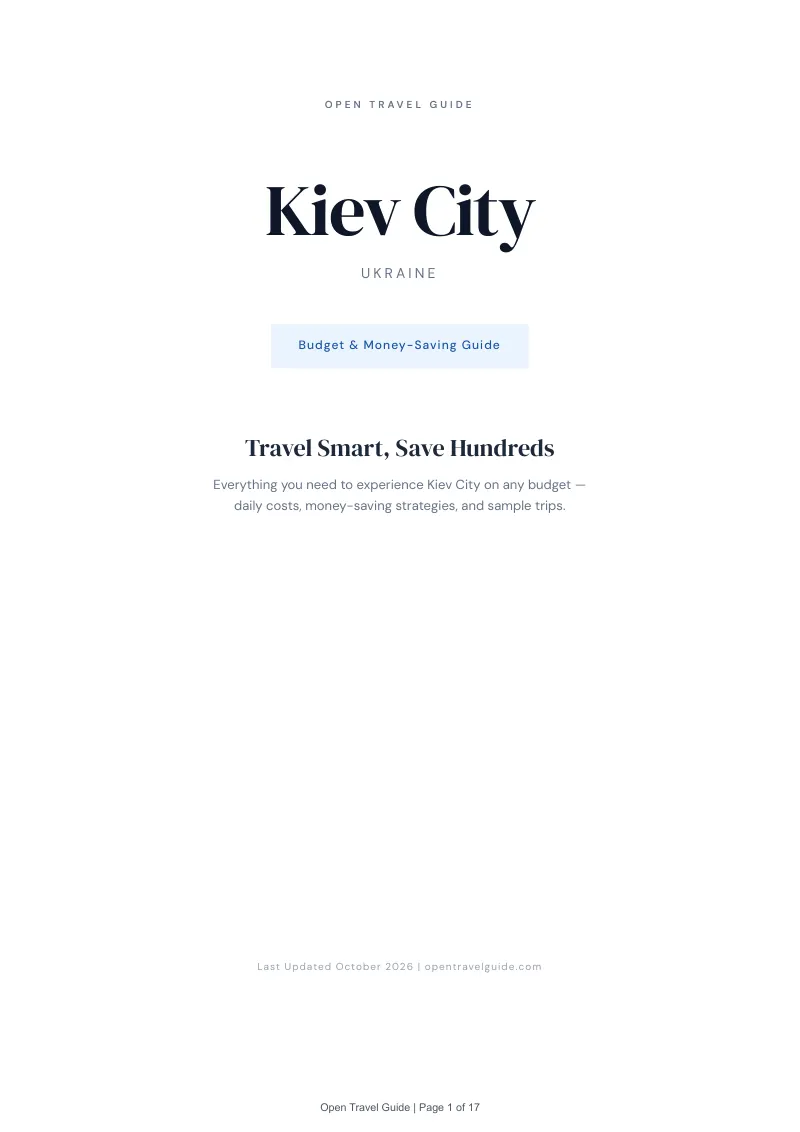 Kiev City Budget & Money-Saving Guide: Cover