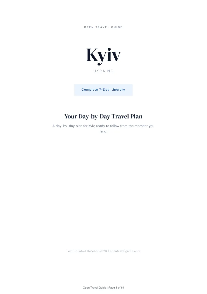 Kyiv 7-Day Itinerary: Cover