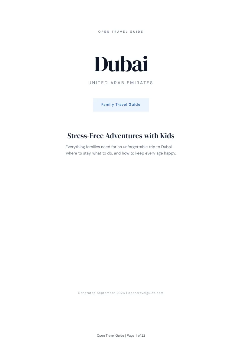 Dubai Complete Travel Bundle: Family guide · Cover