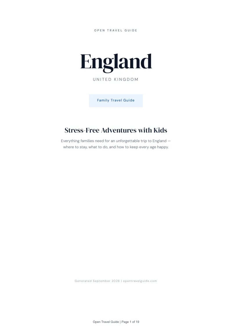 England Complete Travel Bundle: Family guide · Cover