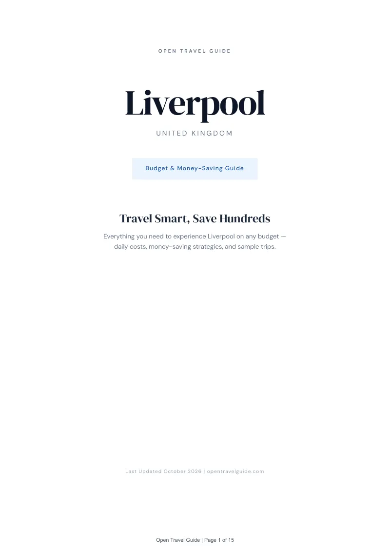 Liverpool Budget & Money-Saving Guide: Cover