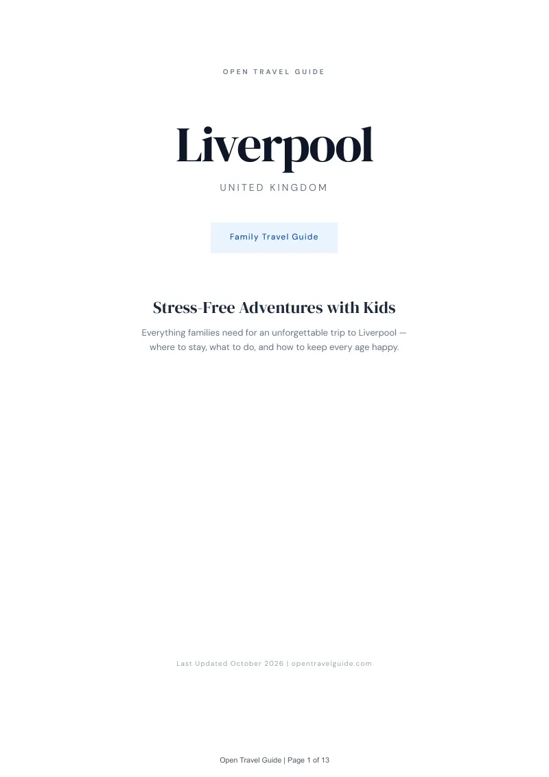 Liverpool Family Travel Guide: Cover